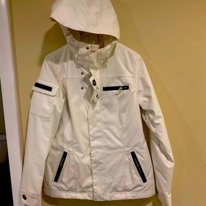 Burton snow jacket, white, size M - barely worn!